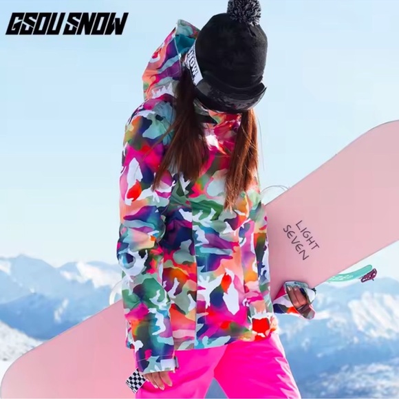 GsouSnow Camouflage Ski Snowboard Jacket, M - Picture 1 of 13